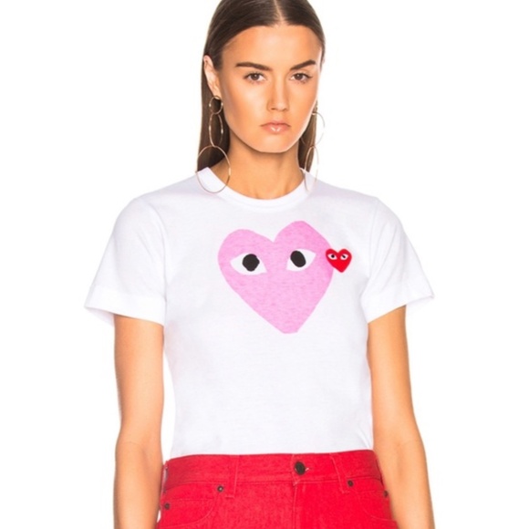 Comme des Garçons PLAY Tee Shirt Pink Heart - Picture 3 of 17